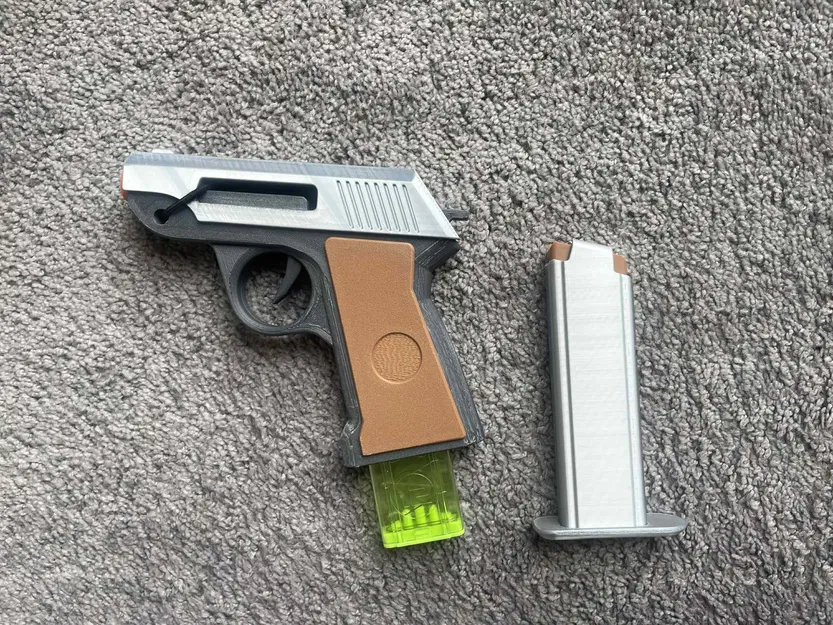 Súng lục TF2 (Dòng Nerf dùng dây chun, tương thích băng đạn Nightingale) - Image 3