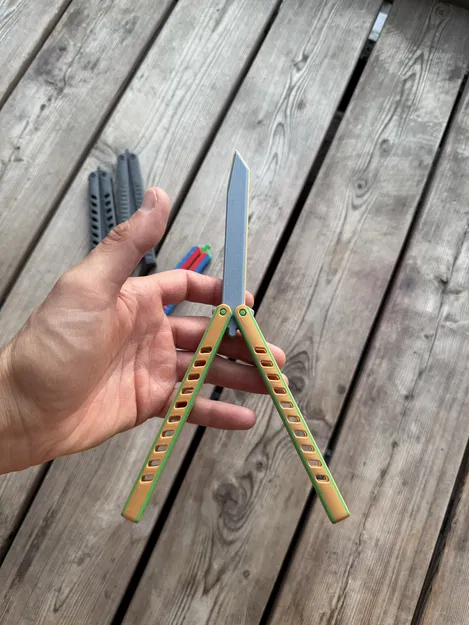 Đồ chơi Fidget Balisong - Biến thể dao bướm JP Defence 2 - Image 3