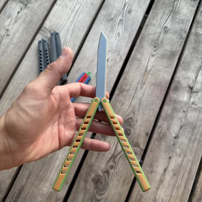 Đồ chơi Fidget Balisong - Biến thể dao bướm JP Defence 2