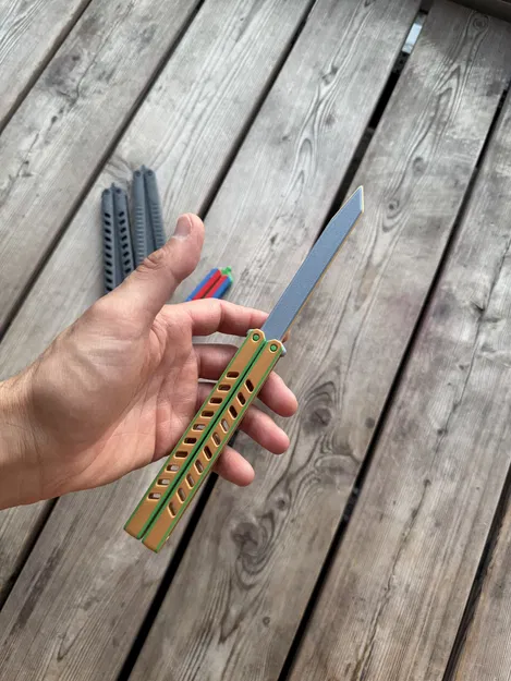 Đồ chơi Fidget Balisong - Biến thể dao bướm JP Defence 2 - Image 5