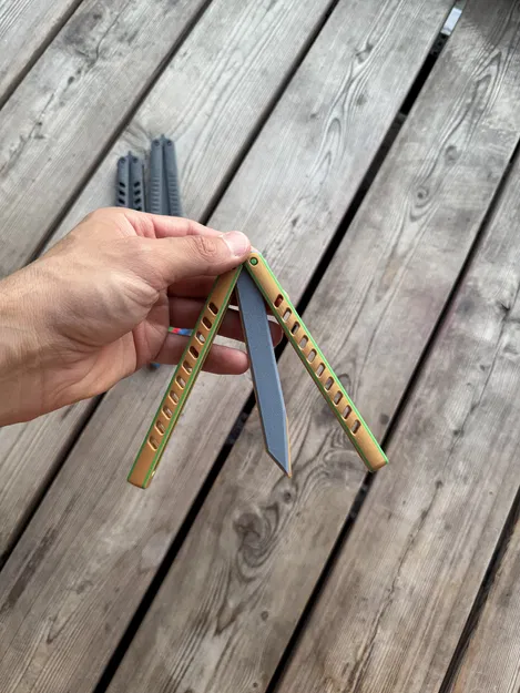 Đồ chơi Fidget Balisong - Biến thể dao bướm JP Defence 2 - Image 6