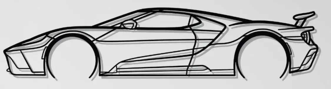 Mô hình trang trí tường Ford GT Mk2 - Đồ chơi in 3D cho tín đồ xe hơi - Image 1