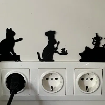 Trang trí công tắc tường - Hội mèo Party Cats