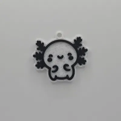 Móc khóa Axolotl 3D đáng yêu - File in 3D cho người mới bắt đầu