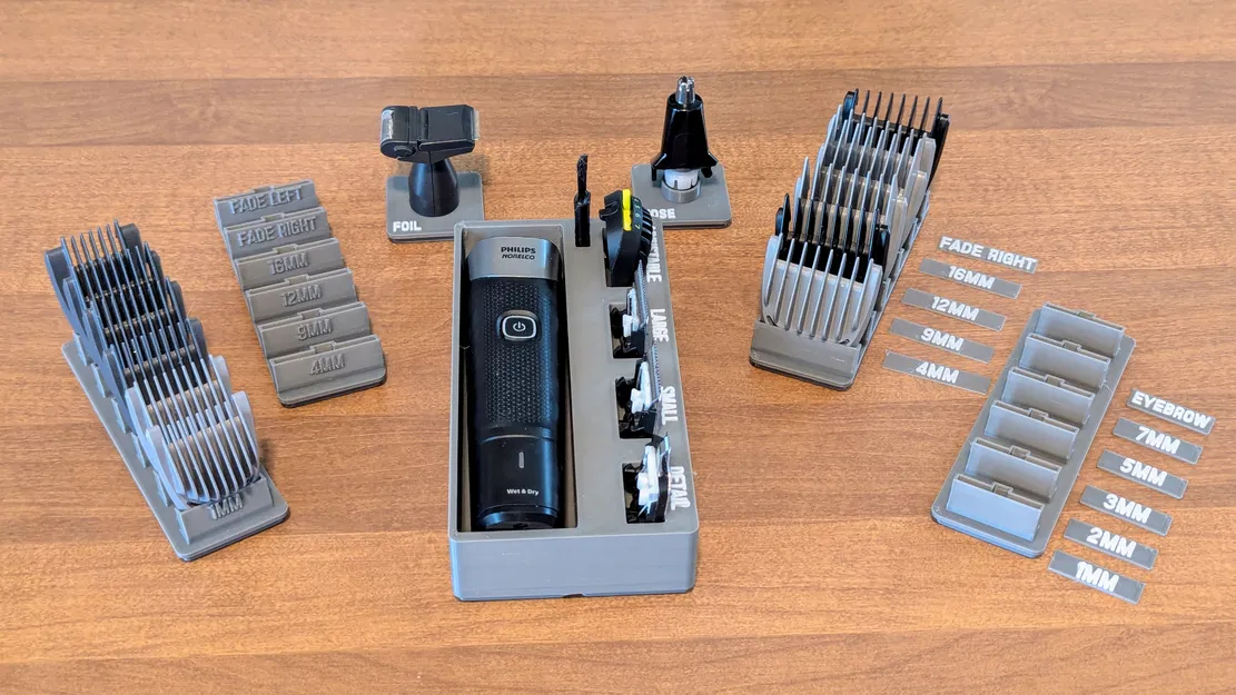 Khay Gridfinity cho tông đơ Philips Norelco Multigroom 5000/7000 series - Image 1