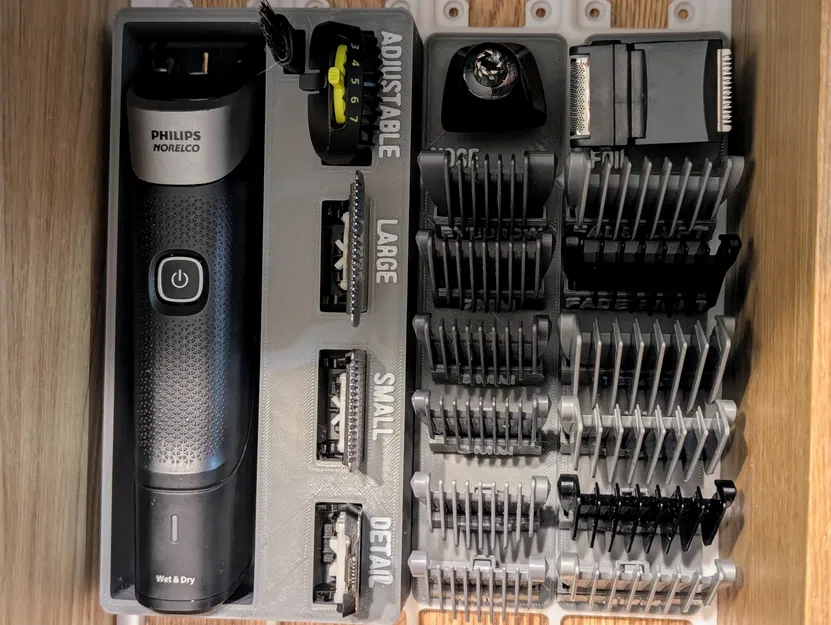 Khay Gridfinity cho tông đơ Philips Norelco Multigroom 5000/7000 series - Image 2