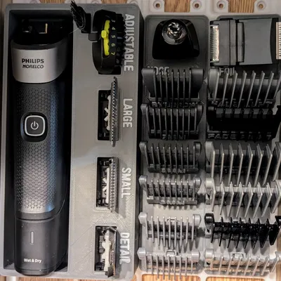 Khay Gridfinity cho tông đơ Philips Norelco Multigroom 5000/7000 series