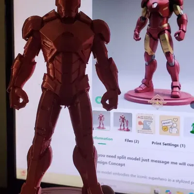 Mô hình Ironman phong cách đa giác cực chất