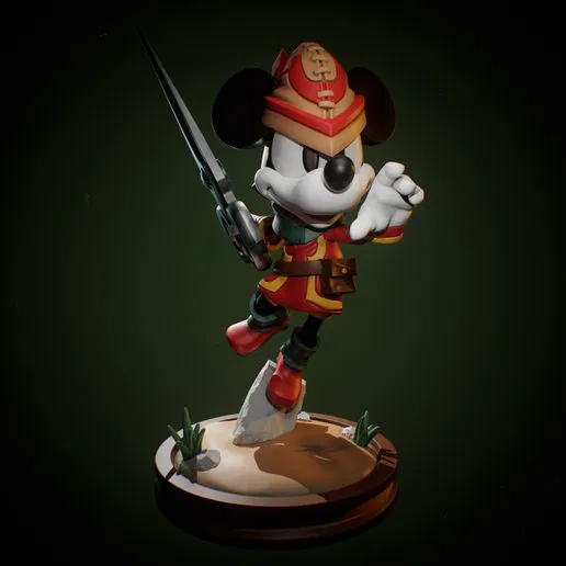 Mô hình Mickey Brave Little Tailor in 3D cực chất - Image 1