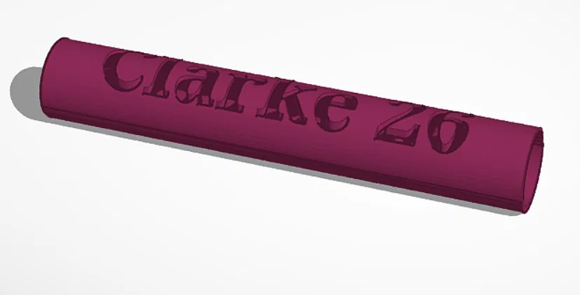 Ống bảo vệ in 3D cá nhân hóa khắc chữ Clarke 26 - Image 1