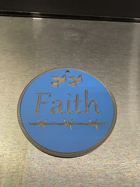 Móc khóa Faith (Đức tin) in 3D với thiết kế tinh xảo - Image 2