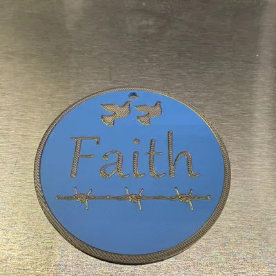 Móc khóa Faith (Đức tin) in 3D với thiết kế tinh xảo