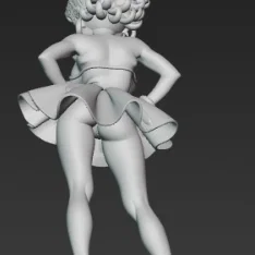 Mô hình 3D nhân vật Betty Boop phong cách thời trang ấn tượng