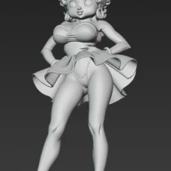 Mô hình 3D nhân vật Betty Boop phong cách thời trang ấn tượng