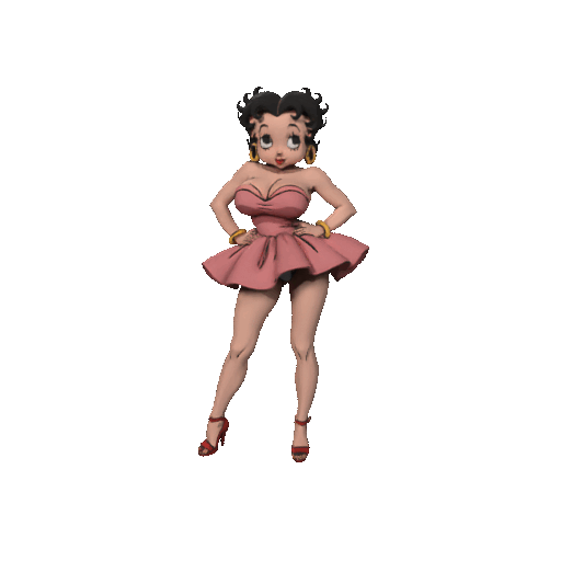 Mô hình 3D nhân vật Betty Boop phong cách thời trang ấn tượng - Thumbnail 4
