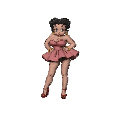 Mô hình 3D nhân vật Betty Boop phong cách thời trang ấn tượng