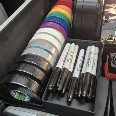 Khay đựng 7 cuộn băng keo điện Nitto hệ Gridfinity