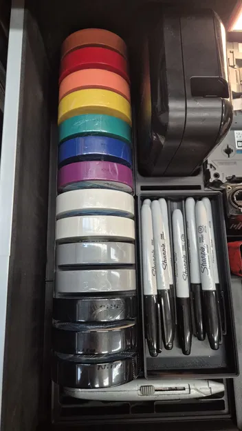 Khay đựng 7 cuộn băng keo điện Nitto hệ Gridfinity - Image 2