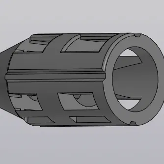 Bộ giảm giật (Muzzle Brake) 14.5mm cho Airsoft in 3D