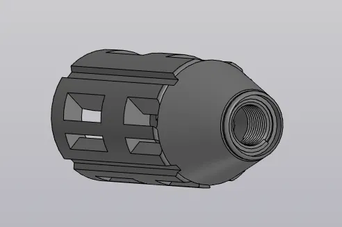 Bộ giảm giật (Muzzle Brake) 14.5mm cho Airsoft in 3D - Image 2