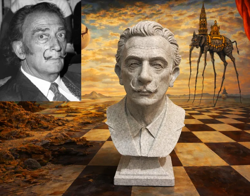 Mô hình tượng bán thân Salvador Dalí - Image 1