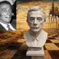 Mô hình tượng bán thân Salvador Dalí - Thumbnail 1