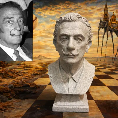 Mô hình tượng bán thân Salvador Dalí