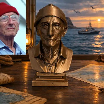Tượng bán thân Chỉ huy Jacques-Yves Cousteau