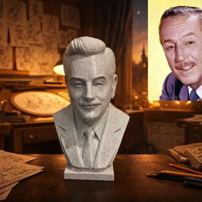 Tượng Bán Thân Walt (Walter) Elias Disney