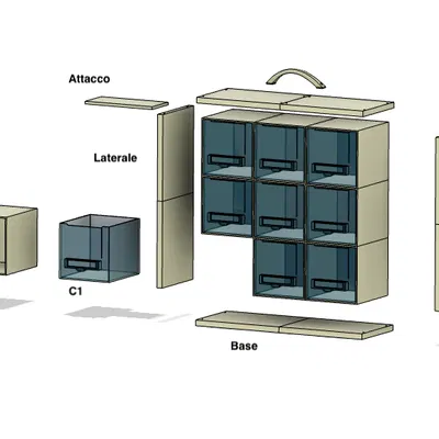 Tủ kệ ORGANIZER GT534 9 ngăn để bàn - Thiết kế lắp ráp thông minh