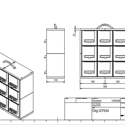Tủ kệ ORGANIZER GT534 9 ngăn để bàn - Thiết kế lắp ráp thông minh