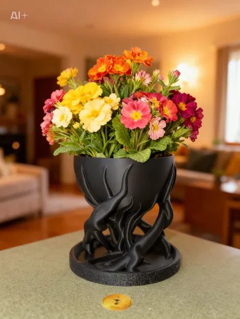 Bình hoa rễ cây độc đáo - Mẫu thiết kế trang trí nội thất 3D đẹp - Image 1