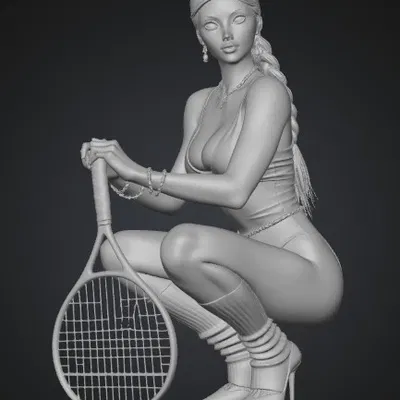 Mô hình 3D nhân vật nữ Tennis Glamour Pose đầy quyến rũ
