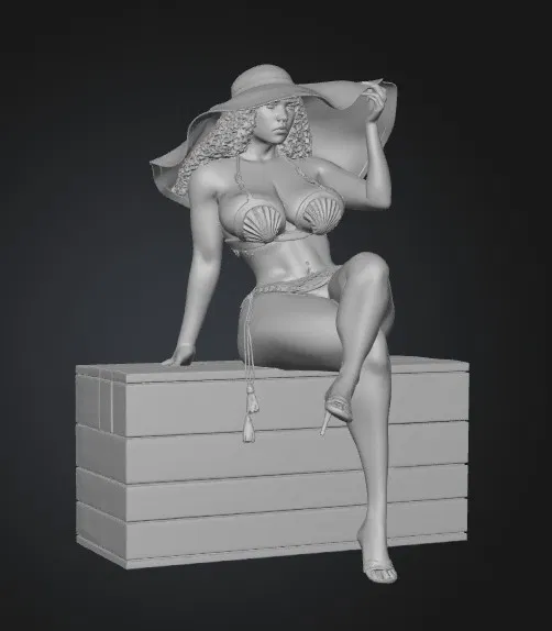 Mô hình 3D Nữ thần Vỏ sò dưới nắng (Seashell Goddess in the Sun) - Image 1