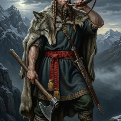 Mô hình 3D Chiến binh Viking khoác áo sói (The Wolf-Clad Warrior)