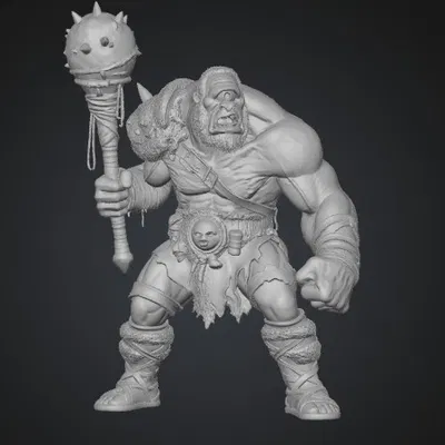 Mô hình 3D One-Eyed Behemoth: Chiến binh khổng lồ cho game RPG