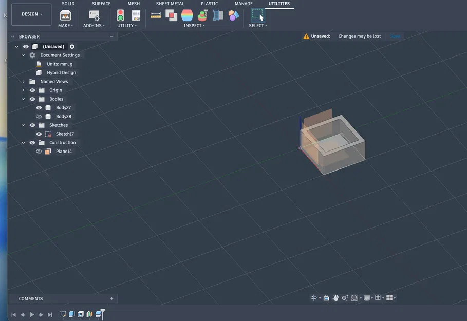 Hộp thông số (Parametric Box) tạo bằng script Python trong Fusion360 - Image 1