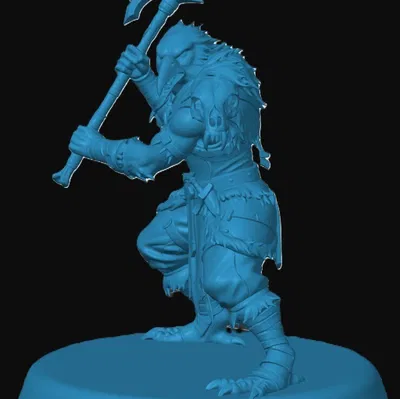 Mô hình Kenku Barbarian cho game RPG