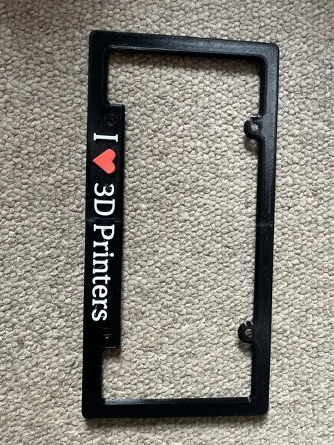 Khung biển số xe "I love 3D printers" - Image 2