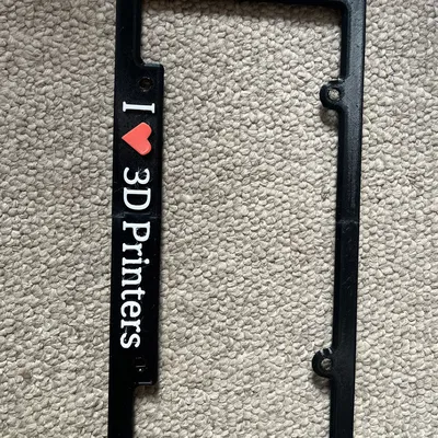 Khung biển số xe "I love 3D printers"