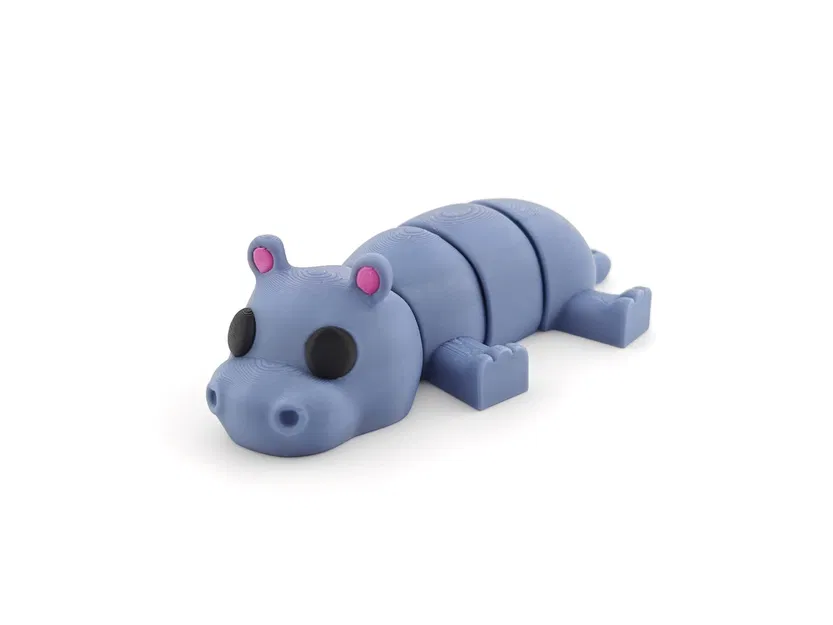 Hà mã (Hippo) - Mô hình động vật linh hoạt - Hỗ trợ cả AMS và máy in thường - Image 1