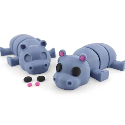 Hà mã (Hippo) - Mô hình động vật linh hoạt - Hỗ trợ cả AMS và máy in thường