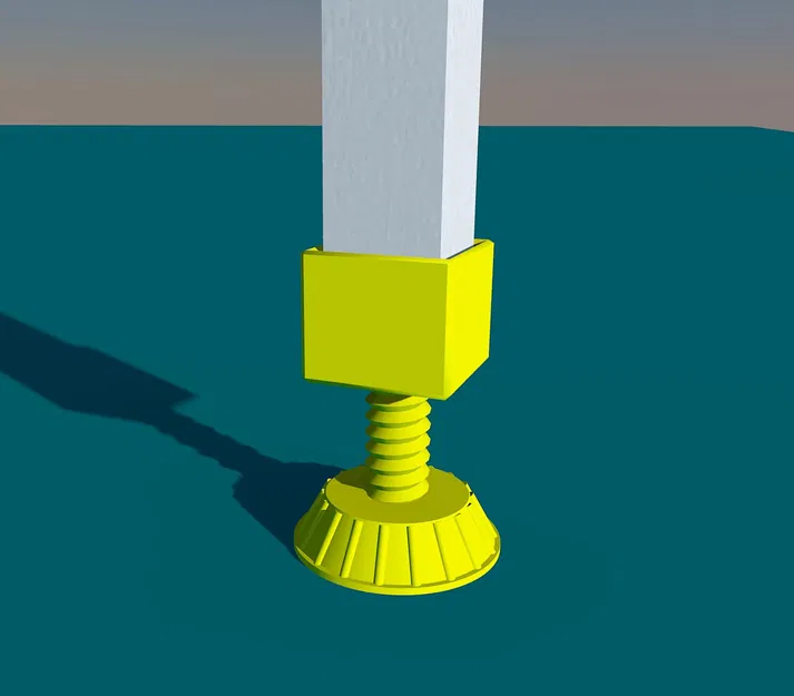 Chân đế tăng chỉnh độ cao cho ống/khung vuông - Image 1