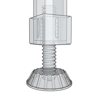Chân đế tăng chỉnh độ cao cho ống/khung vuông
