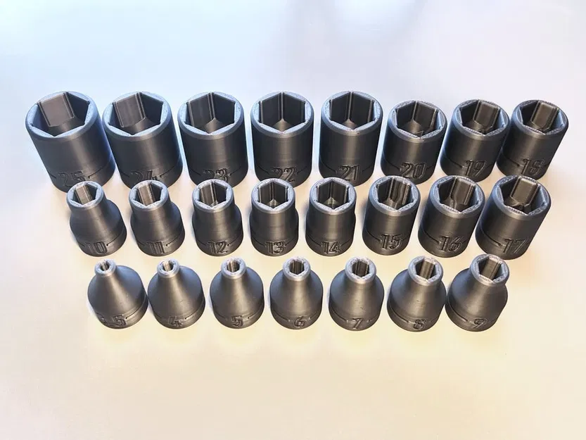 Bộ đầu tuýp (socket) lục giác hệ mét 1/2 inch (cỡ 3.5-25mm) - Image 2