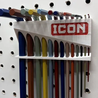 Giá treo bộ khóa lục giác ICON 13 chi tiết cho bảng pegboard