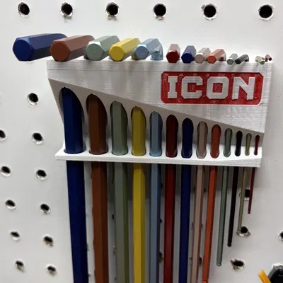 Giá treo bộ khóa lục giác ICON 13 chi tiết cho bảng pegboard