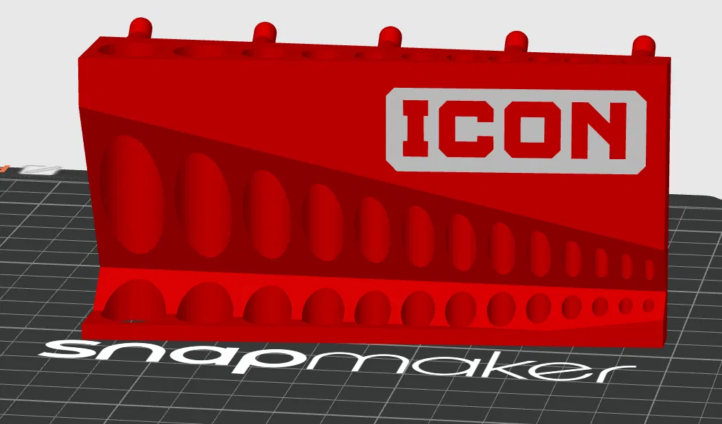 Giá treo bộ khóa lục giác ICON 13 chi tiết cho bảng pegboard - Image 3