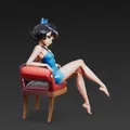 Mô hình 3D Betty Rubble ngồi ghế cực kỳ xinh xắn và chi tiết - Thumbnail 4