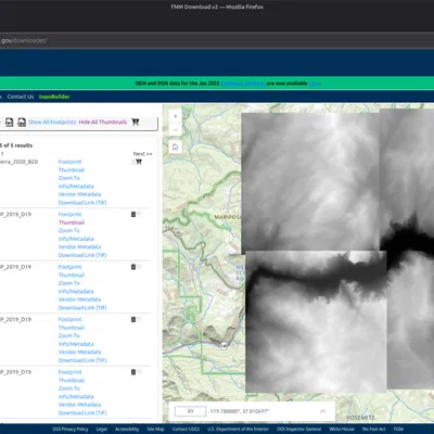 Mô hình địa hình 3D: Thung lũng Yosemite & Half Dome
